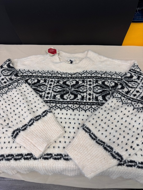 Universal Thread Cream and Black Nordic Pattern Knit Sweater plus size XL new - Picture 3 of 6